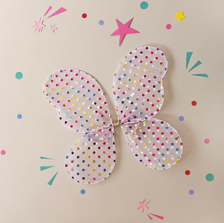 un déguisement ailes de fée multicolores : idée cadeau de noël ou d'anniversaire