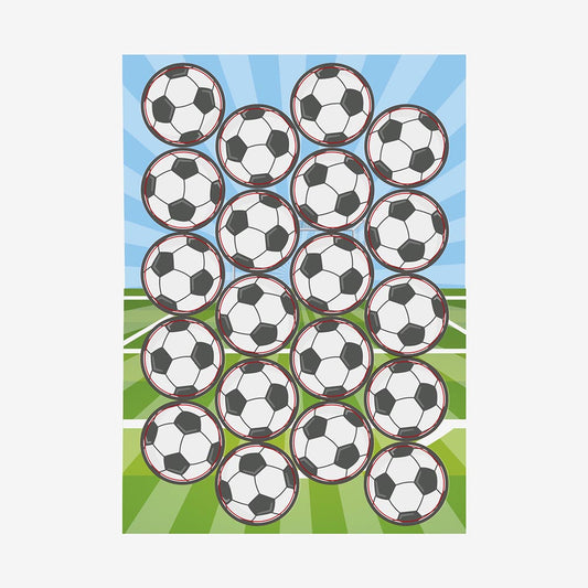 Mini disques azyme ballon de foot : decoration gateau anniversaire