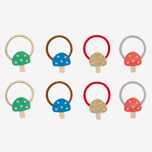 8 élastiques champignon cadeaux à glisser dans une pochette surprise thème automne