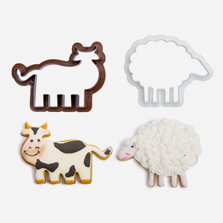 Emporte piece animaux de la ferme : accessoire gateau original