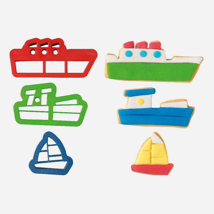 Emporte piece bateau (3) pour gateaux anniversaire personnalisés