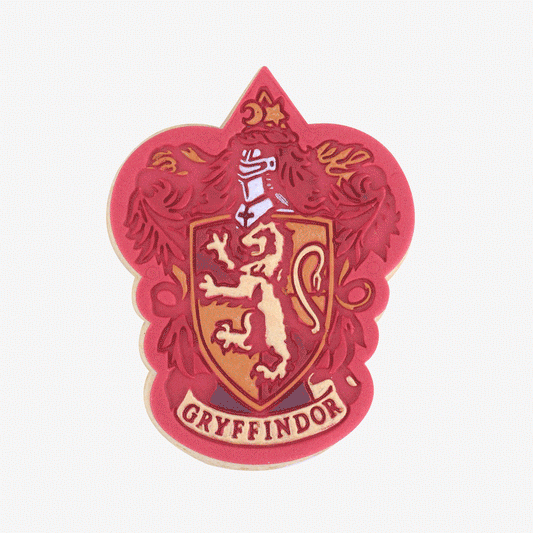 Emporte piece + tampon blason Gryffondor : deco gateau anniversaire