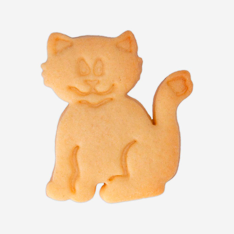 emporte piece chat avec poussoir facile pour faire la cuisine avec les enfants