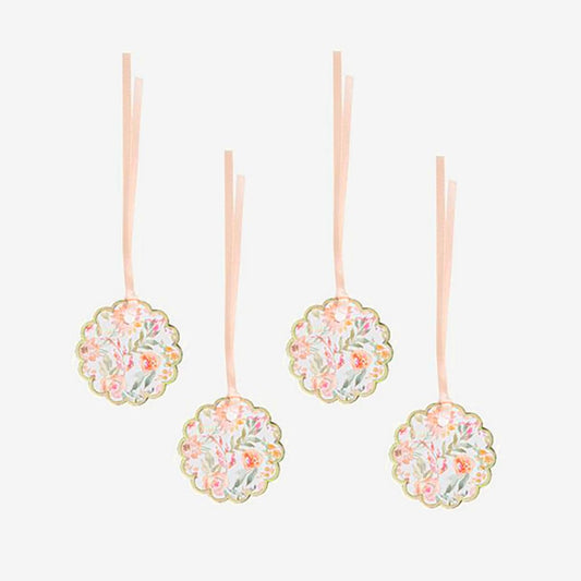 10 gift tags fleurs : idee emballage cadeau elegant