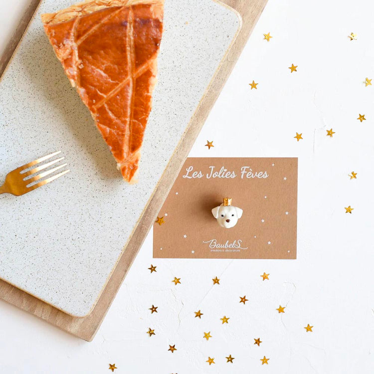 Décoration pour gâteau : fève porcelaine golden parfaite pour votre galette des rois