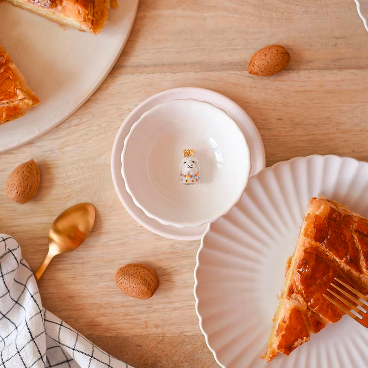 Décoration pour gâteau : fève porcelaine lama décoration de table