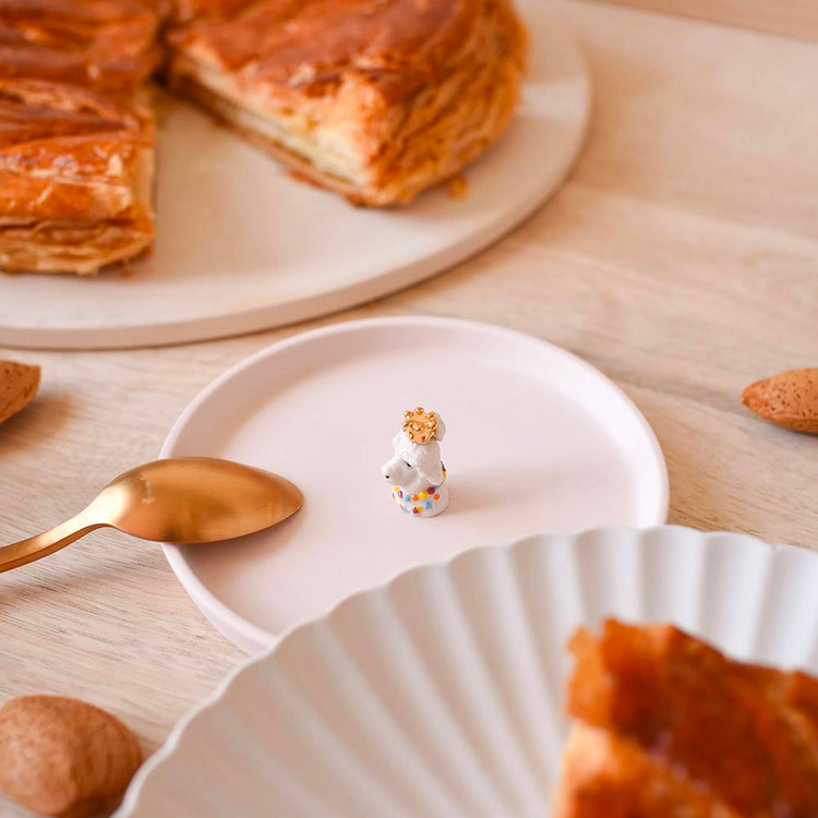 Décoration pour gâteau : fève porcelaine lama pour épiphanie