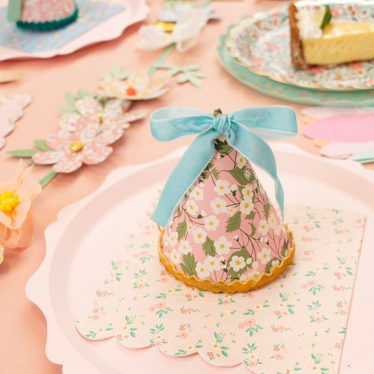 16 serviettes fleurs style vintage pour une fĂȘte bucolique