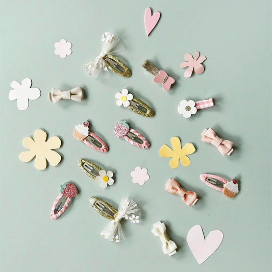 Barrettes cupcakes fraise, accessoires cheveux pour enfant