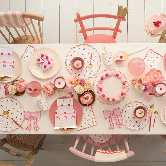 Serviettes papier cerises, pour une table colorée et festive