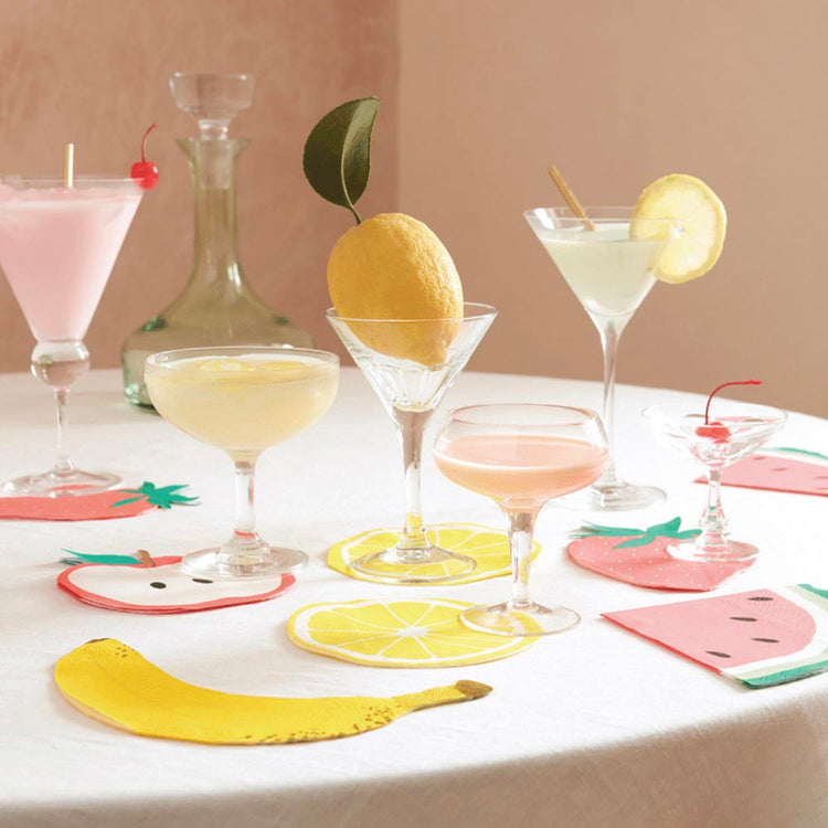 Serviettes papier banane, parfaites pour fĂȘte d'Ă©tĂ© fruitĂ©e