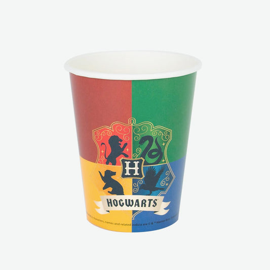 8 gobelets en carton Poudlard : deco anniversaire Harry Potter