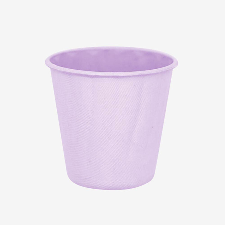 6 gobelets en carton ecofriendly mauve : deco de table anniversaire