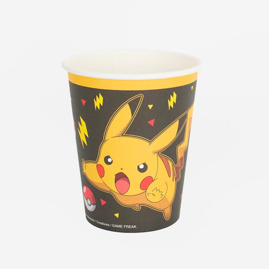 8 gobelets en carton Pokémon : deco de table thème pokemon