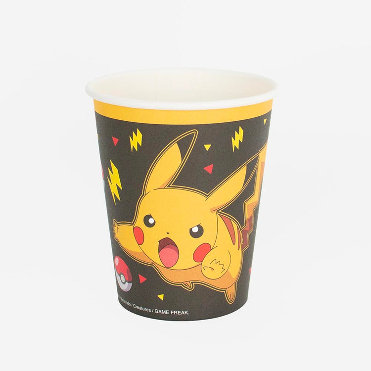 8 gobelets en carton Pokémon : deco de table thème pokemon