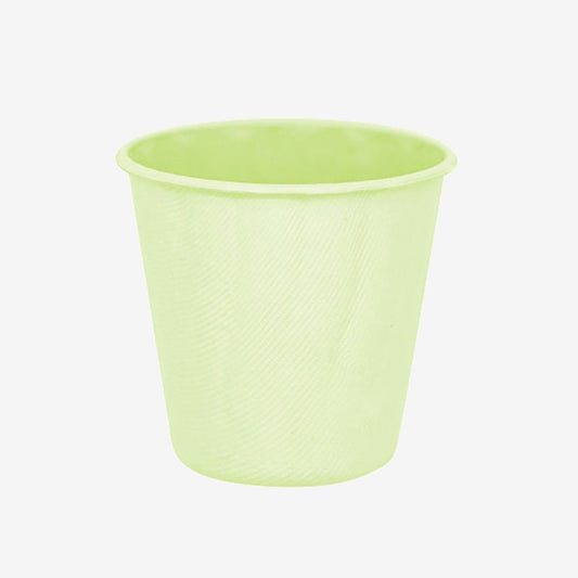 6 gobelets en carton ecofriendly vert : deco de table anniversaire