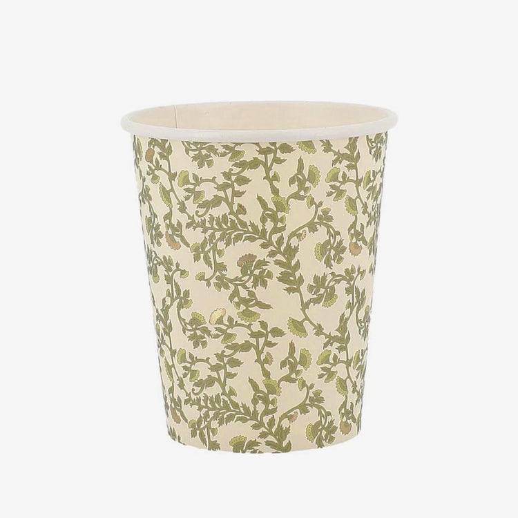 Gobelets vert botanica, ambiance naturelle et raffinée
