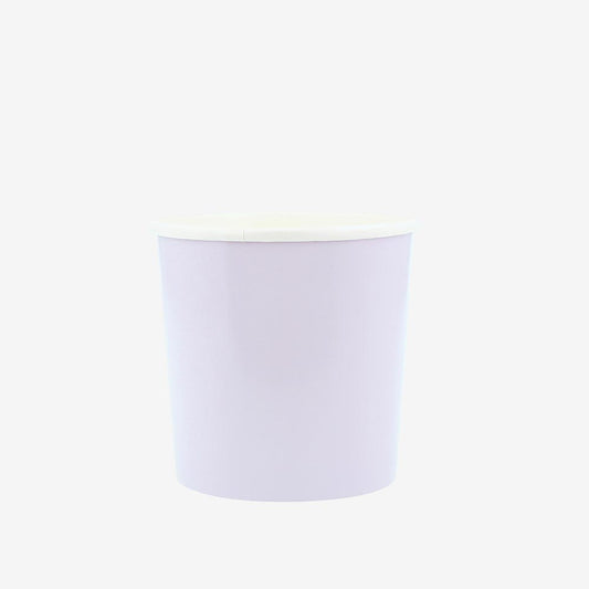 Gobelets en carton mauves, parfaits pour une déco sirène ou licorne