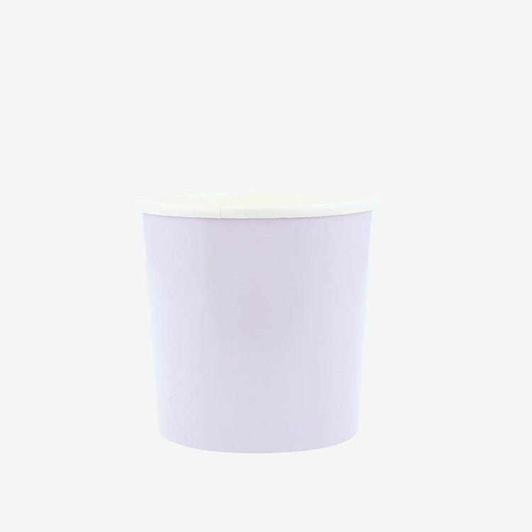 Gobelets en carton mauves, parfaits pour une déco sirène ou licorne