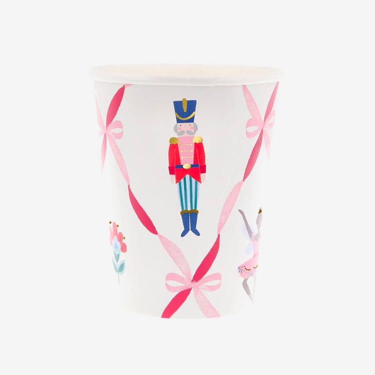 8 gobelets en carton casse-noisette meri meri pour décoration noël