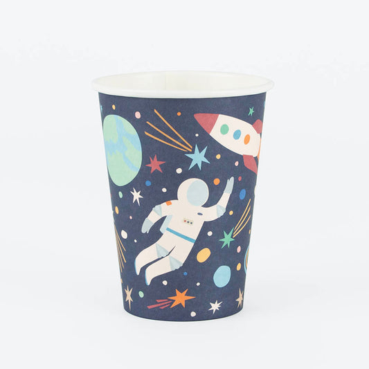Gobelets astro pour anniversaire galaxie ou espace