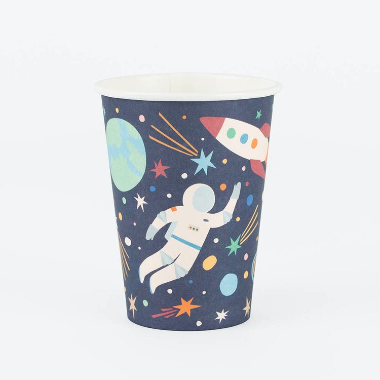 Gobelets astro pour anniversaire galaxie ou espace