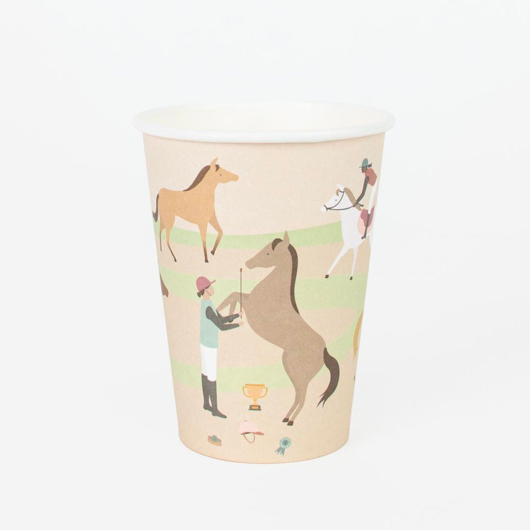 8 gobelets en carton pour anniversaire cheval My Little Day