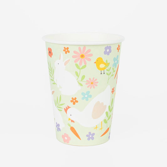 8 gobelets en carton pour anniversaire lapin My Little Day