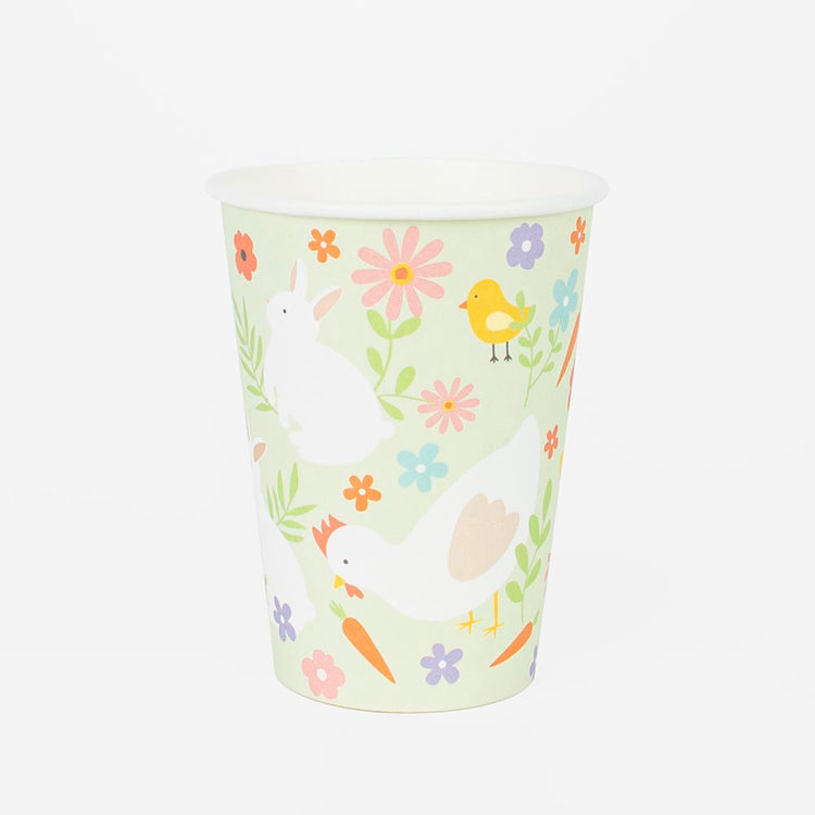 8 gobelets en carton pour anniversaire lapin My Little Day