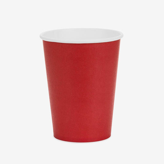 Gobelets en carton rouge décoration goûter pour enfant