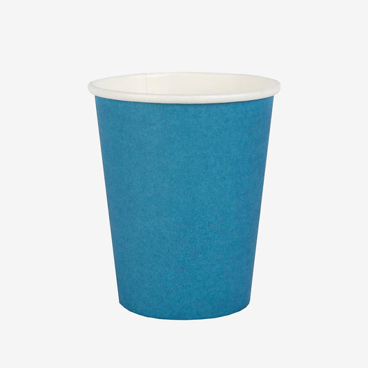 10 gobelets en carton acqua : deco de table anniversaire sirene