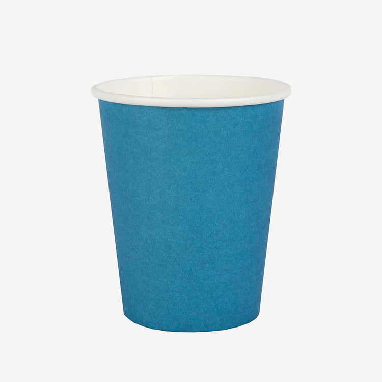 10 gobelets en carton acqua : deco de table anniversaire sirene