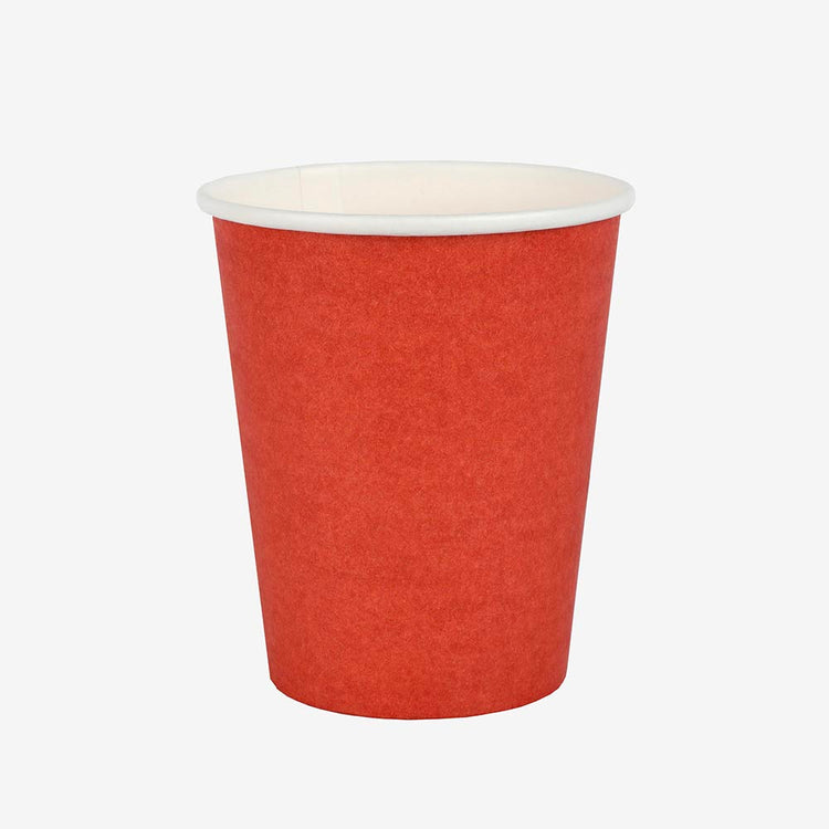 10 gobelets en carton terracotta : deco de table mariage boheme