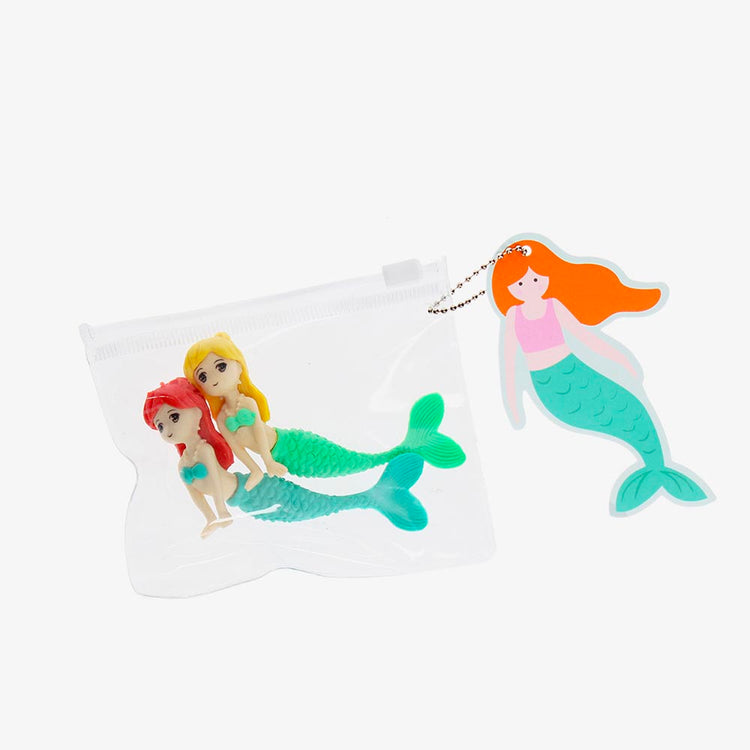 Gommes sirènes : petit cadeau anniversaire sirène enfant