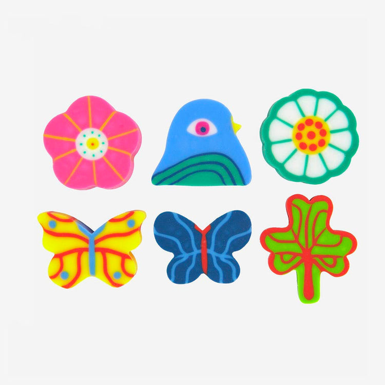 Gommes nature pour pochette surprise ou petit cadeau