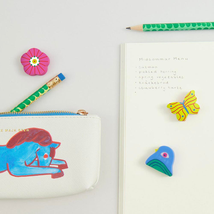 Gommes papillon, fleur et oiseau pour fĂȘte printaniĂšre