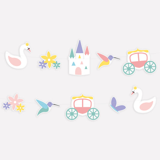 Guirlande papier pour decoration anniversaire princesse chic