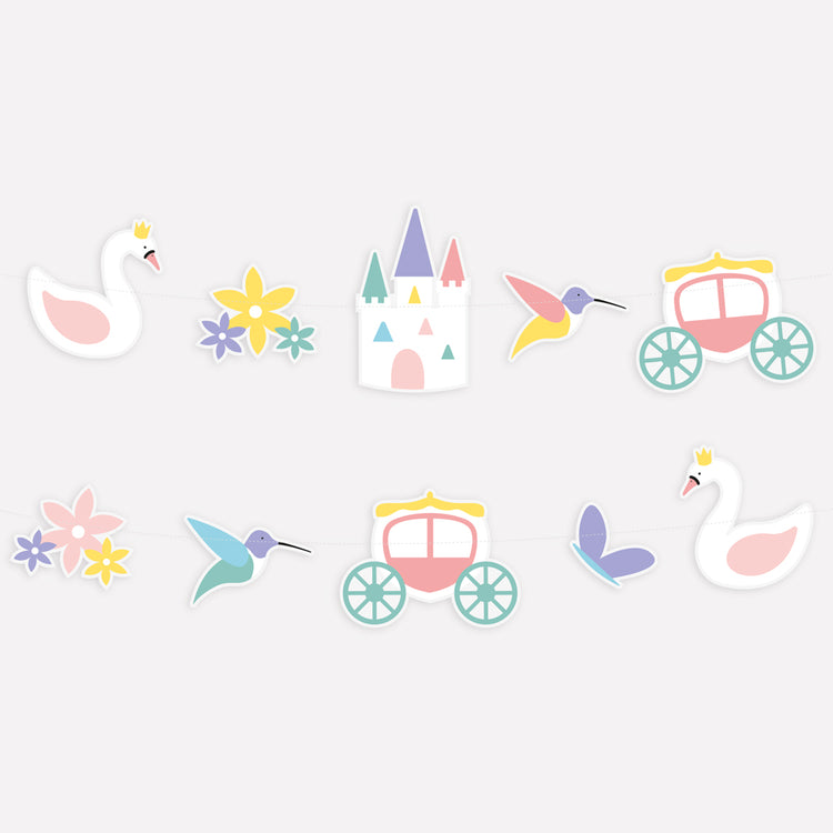 Guirlande papier pour decoration anniversaire princesse chic