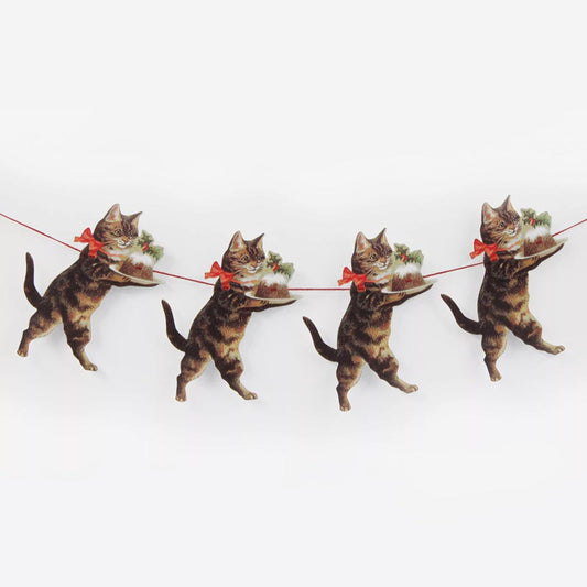 Guirlande en papier chats de Noël parfait pour déco Noël