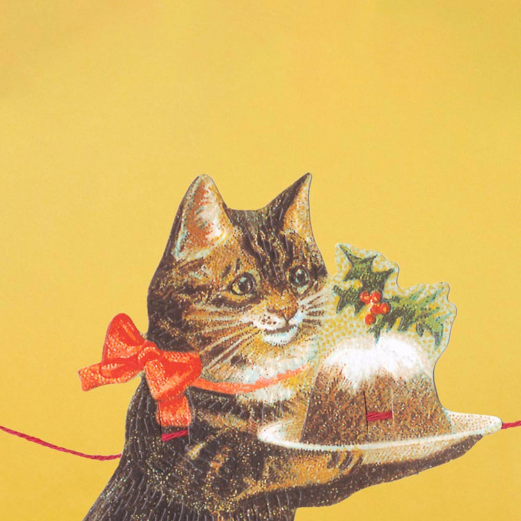Guirlande en papier chats de Noël parfait pour décoration Noël originale