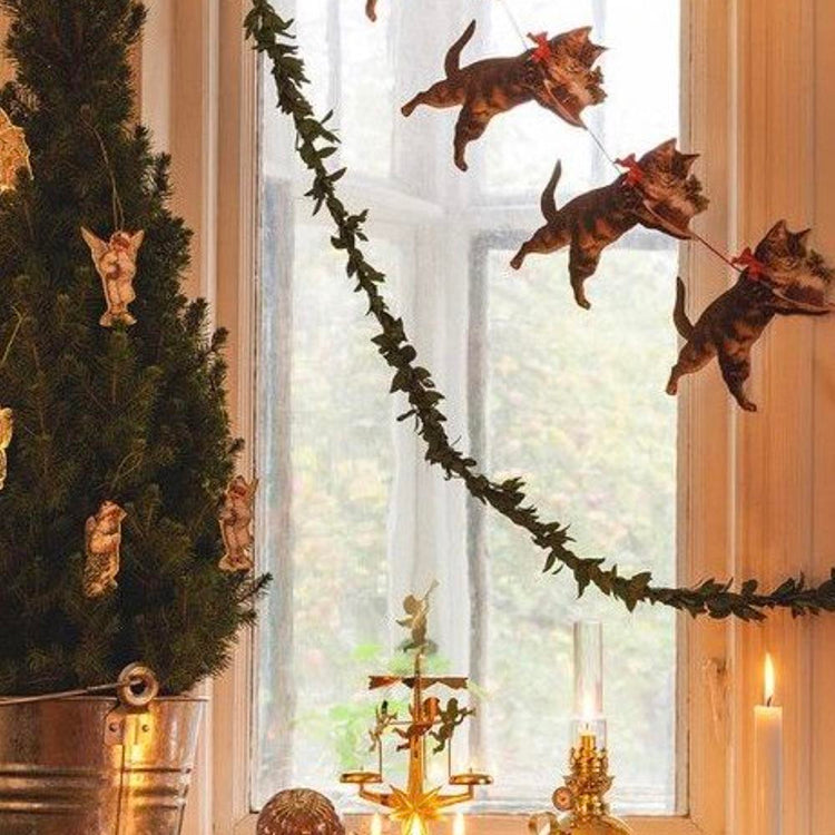 Guirlande en papier chats de Noël parfait pour décorer son intérieur pour Noël