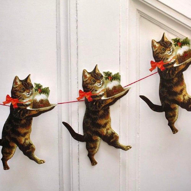 Guirlande en papier chats de Noël parfait pour décorer son intérieur