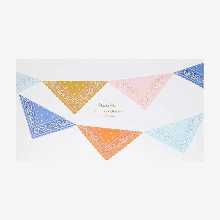 Guirlande bandana - Décoration d'anniversaire festive et originale