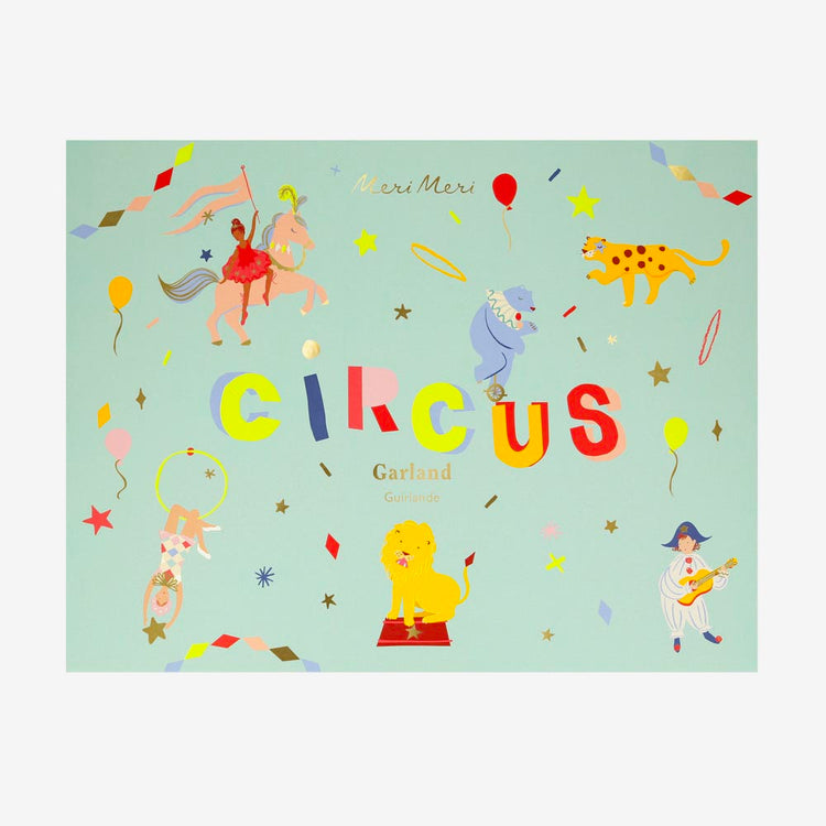 Grande guirlande cirque : decoration anniversaire thĂšme cirque