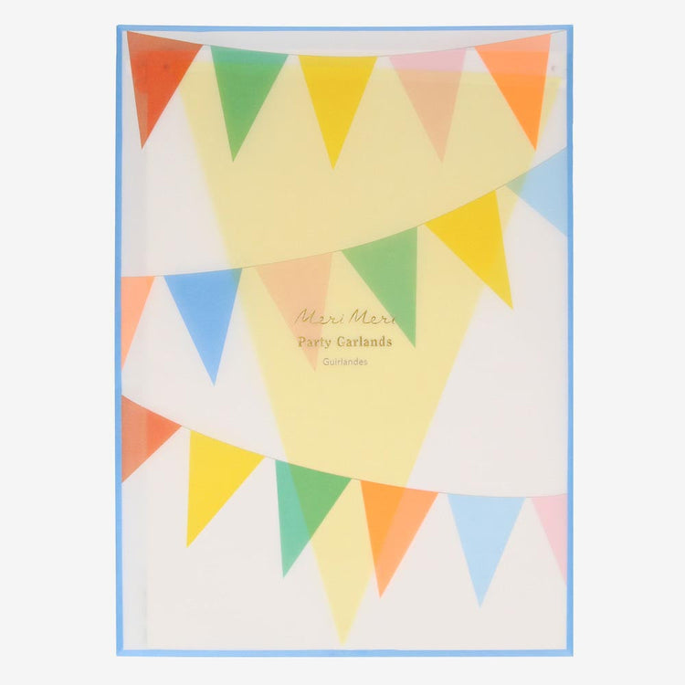 Guirlande fanion multicolore, un classique pour égayer votre anniversaire