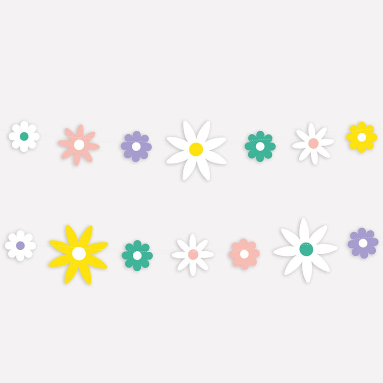 Guirlande d'anniversaire fleurs marguerites My Little Day