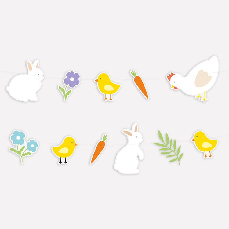 Guirlande d'anniversaire lapins et Pâques My Little Day