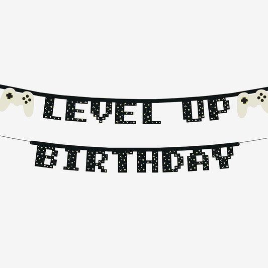 Guirlande d'anniversaire jeux vidéo : decoration anniversaire ado