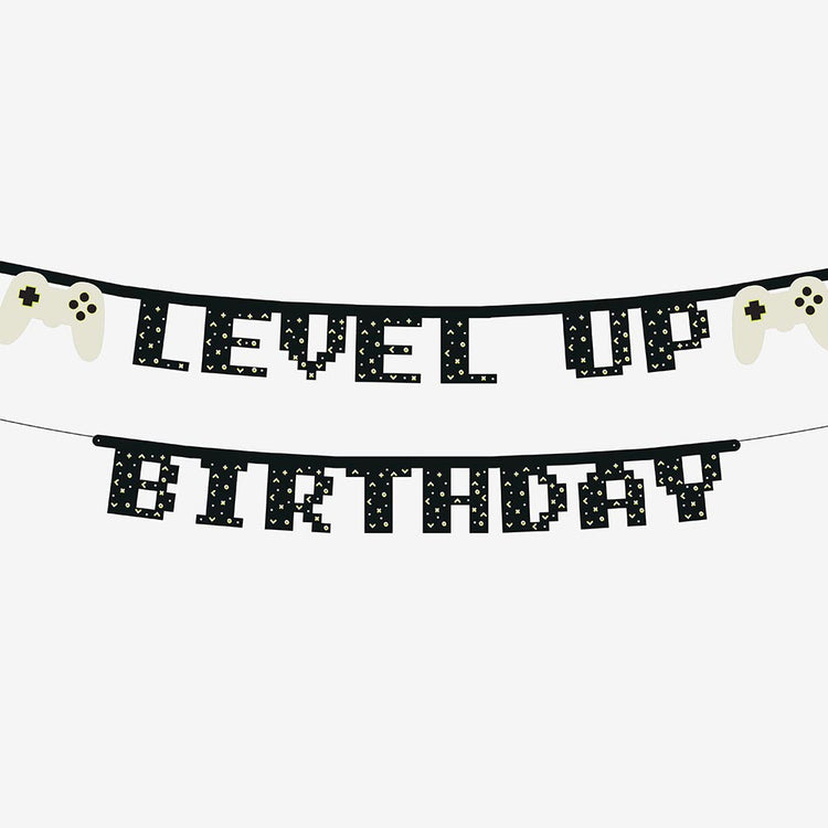 Guirlande d'anniversaire jeux vidéo : decoration anniversaire ado