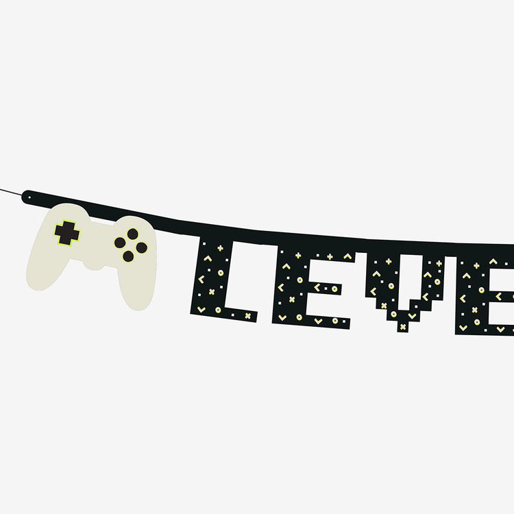 Guirlande anniversaire jeux vidéo : decoration fete enfant